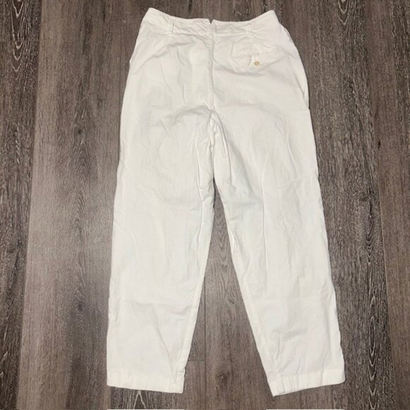 Liz Claiborne Sport 14 Petite White Pants Classic Fit Women’s Pleated - Picture 4 of 5